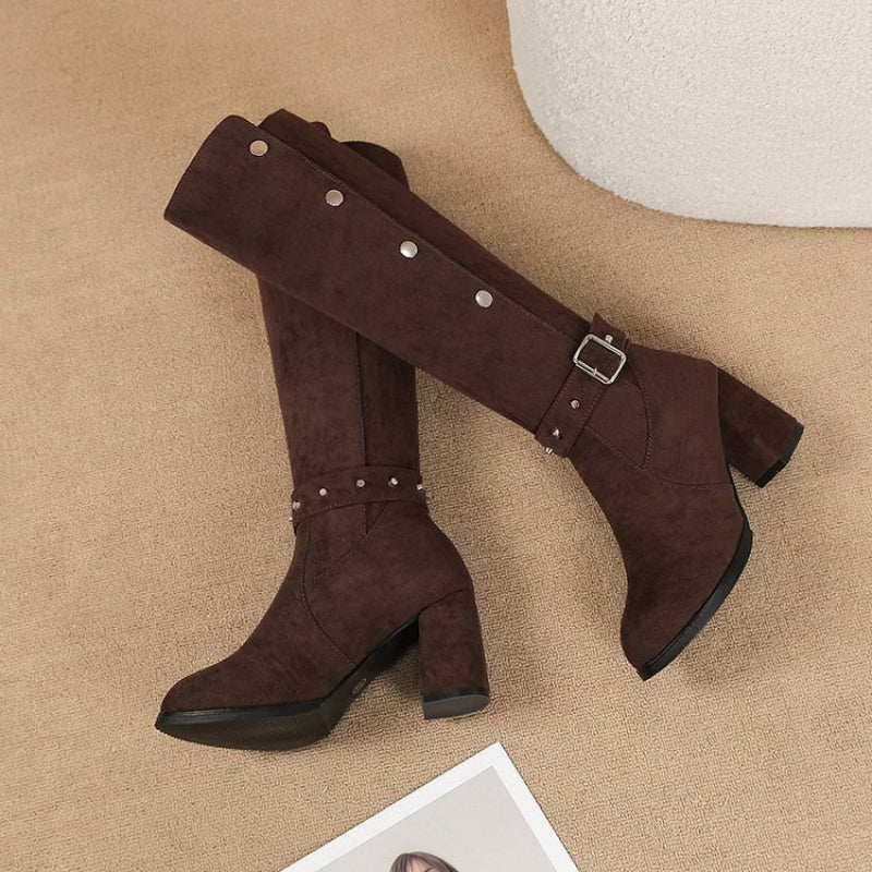 Women'S Chunky Platform Boots - Slip-resistant Sole, Cushioned Insole - Formal & Casual Outfits - Available in Wide Widths - All-Season Elegant Booties for Everyday & Special Events, Versatile Footwear, Sleek Design, Durable