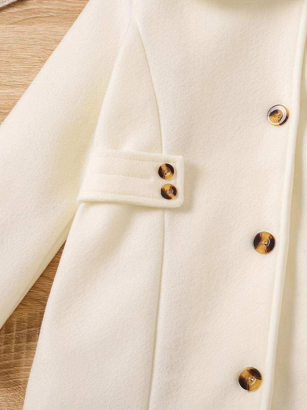 Girls' Luxurious Winter Coat Set - Elegant Dress Coats with Fur Collar, Button Front, and Matching Hat - Warm, Stylish, and Chic Outerwear for Cold Weather