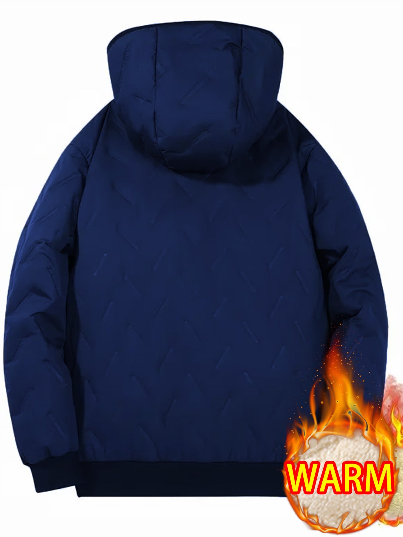 1pc Men'S Thermal Hooded Jacket with Fleece Lining - Winter Warm Coat, Full-Zip Closure & Pockets, Collar, & Insulation for Outdoor Sports, Hiking, Commuting, Gym - Casual Winter Coat for Men (Brown) - Ideal for Cold Weather