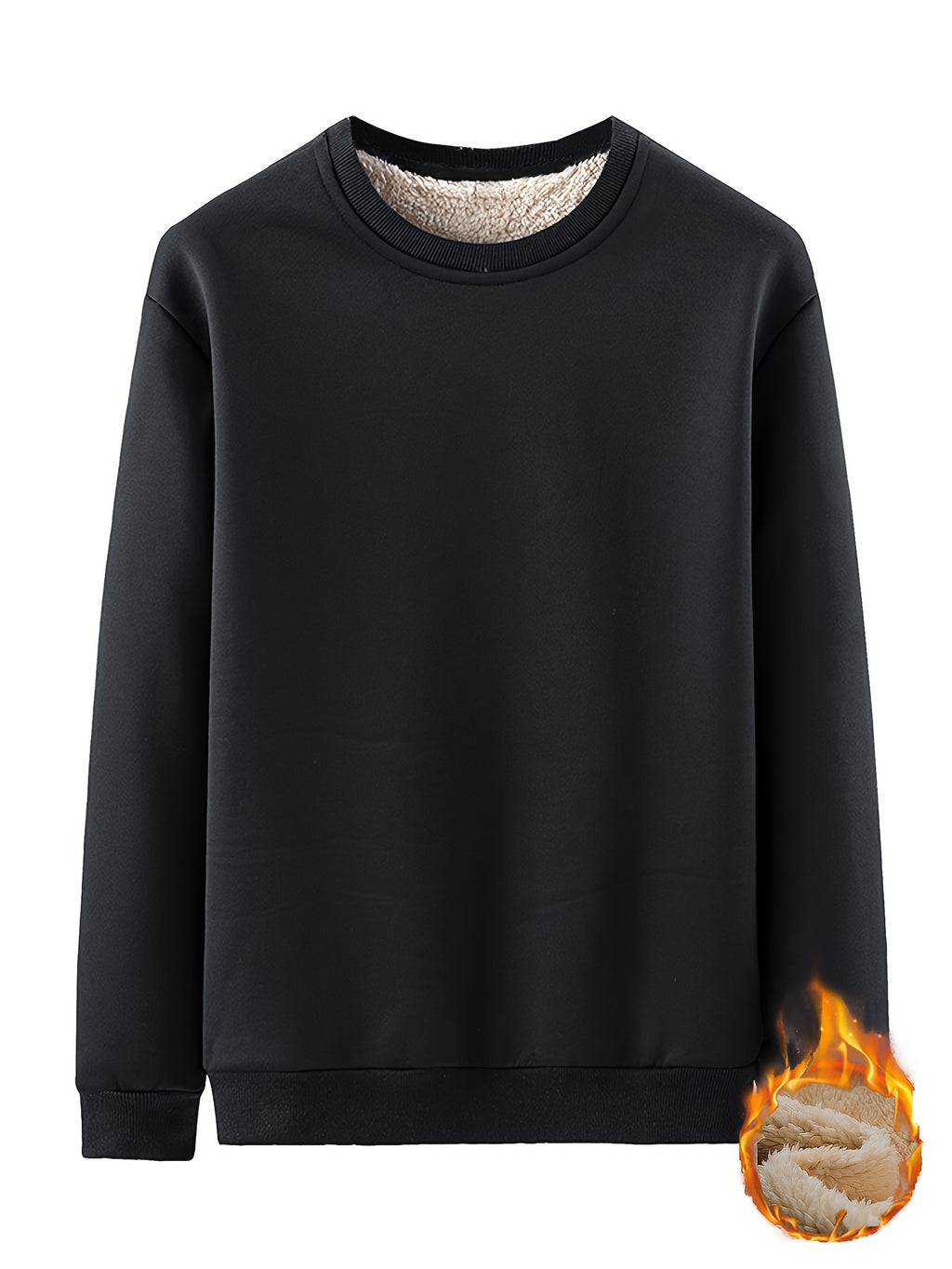 New Men's Casual Fashionable Solid Color Crew Neck Sweatshirts For Autumn And Winter