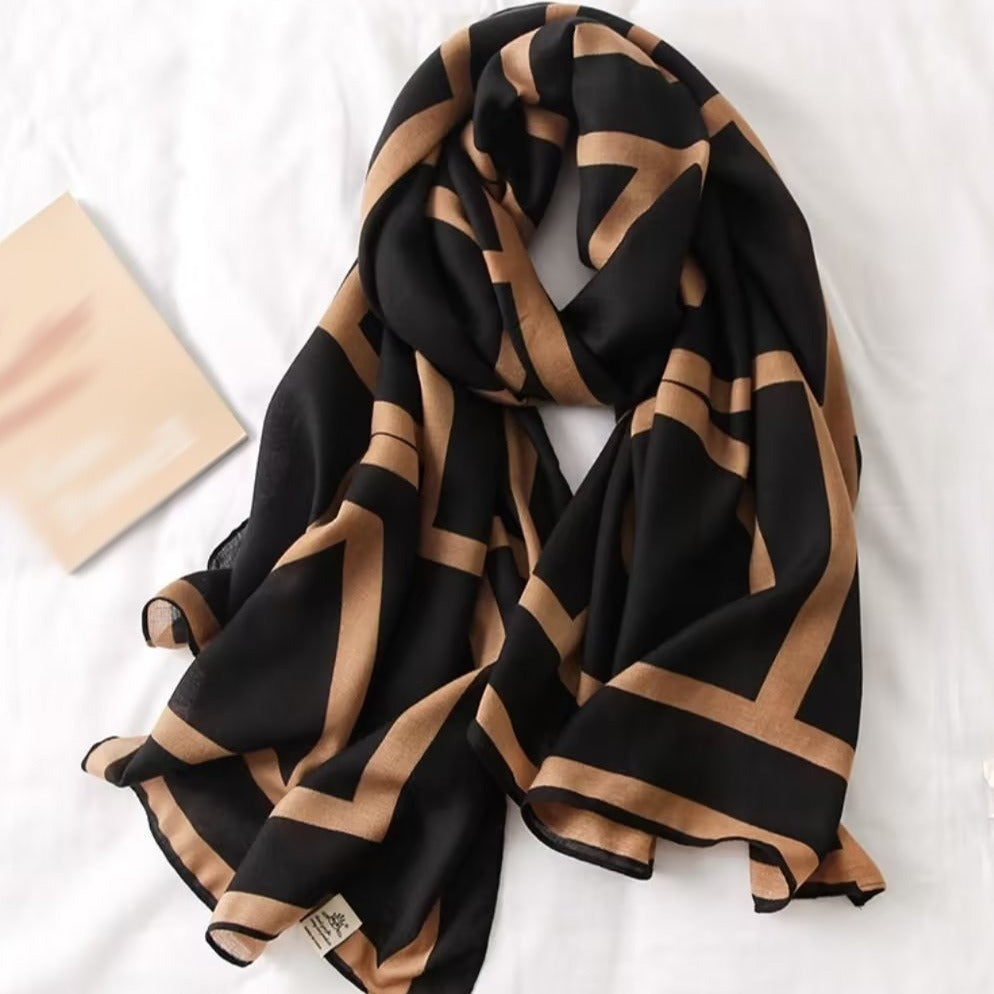 [Warm Scarf] Winter Warm Lightweight Scarf For Women | Imitation Silk Shawl Neckerchief Wrap