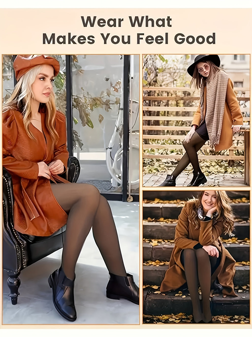 3pcs Women's Winter -lined Tights, Autumn And Winter Warm Pantyhose, Soft Stretch, High-waisted Design Thickened Leggings, Seasonal Tights, Cold Weather Wear, Seamless Fit, Elegant Hosiery, Comfortable Fit, Durable Material,