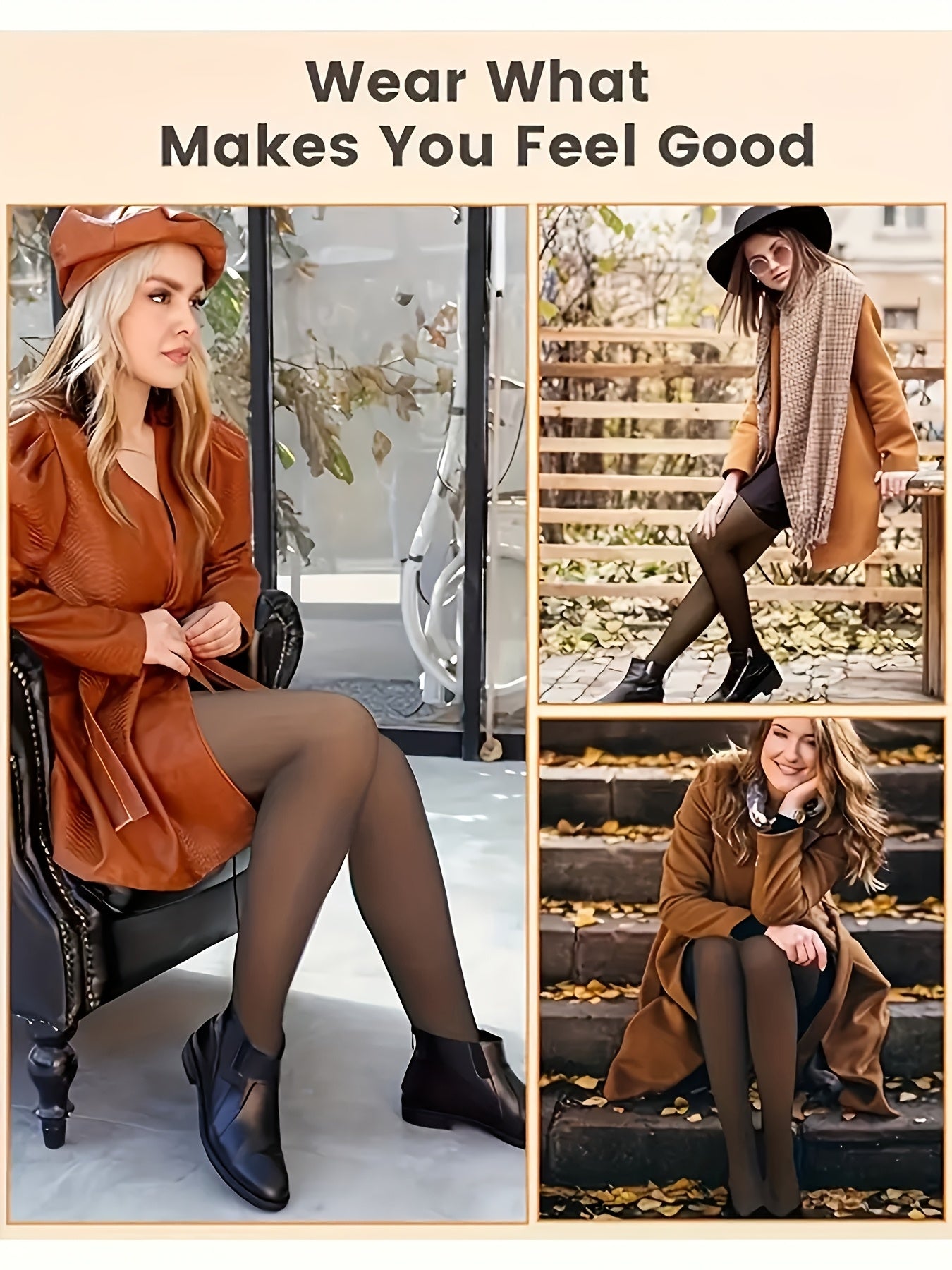 3pcs Women's Winter -lined Tights, Autumn And Winter Warm Pantyhose, Soft Stretch, High-waisted Design Thickened Leggings, Seasonal Tights, Cold Weather Wear, Seamless Fit, Elegant Hosiery, Comfortable Fit, Durable Material,