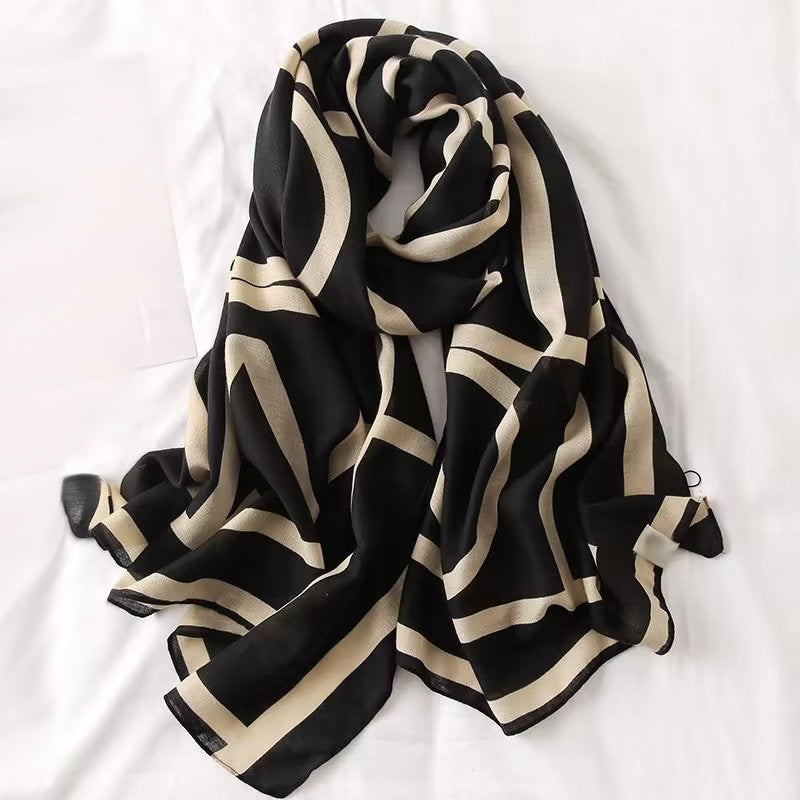 [Warm Scarf] Winter Warm Lightweight Scarf For Women | Imitation Silk Shawl Neckerchief Wrap