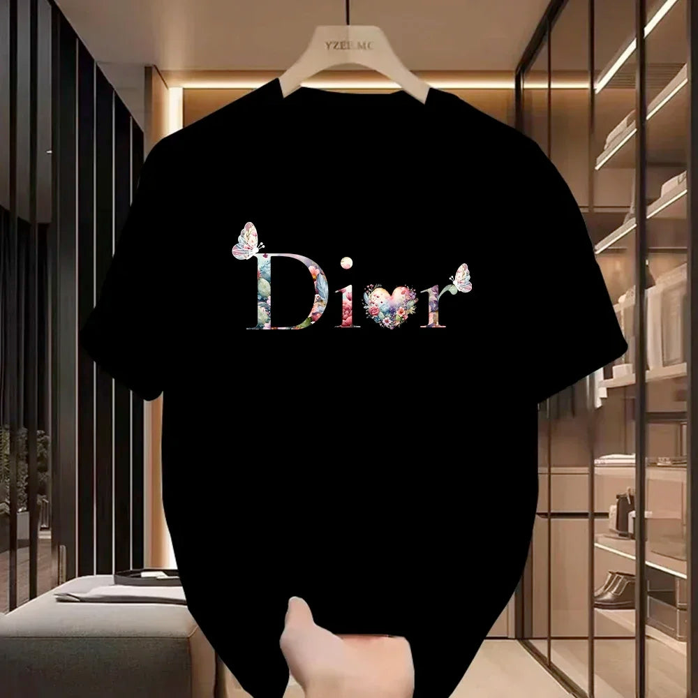 Women Casual T-Shirt Harajuku Y2k Designer Ladies Luxury Tees Female Vintage Trendy Pullover T Shirts women clothing y2k clothes