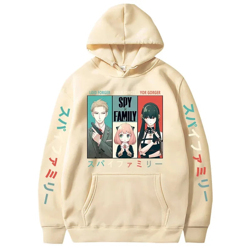 Anime Spy X Family Hoodie Anya and Bond Sweatshirt Hoody Tops Pullovers Hoodie Fleece Hoodies Casual Sweatshirt for Girls