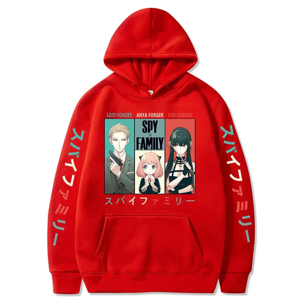 Anime Spy X Family Hoodie Anya and Bond Sweatshirt Hoody Tops Pullovers Hoodie Fleece Hoodies Casual Sweatshirt for Girls