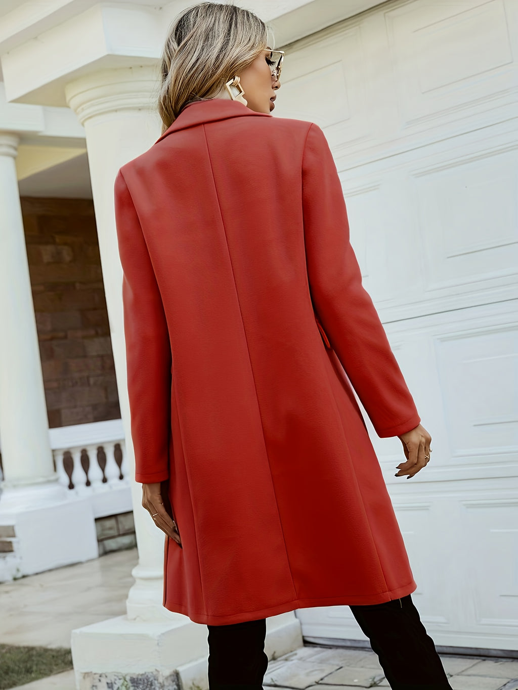 2025 Hot Selling European and American Style Tweed Coat for Women, Mid-Length Spring Autumn Winter New Korean Version Loose Double-Breasted Waist-Cinching Fleece Overcoats