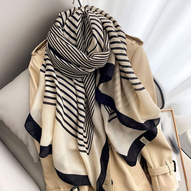 [Warm Scarf] Winter Warm Lightweight Scarf For Women | Imitation Silk Shawl Neckerchief Wrap