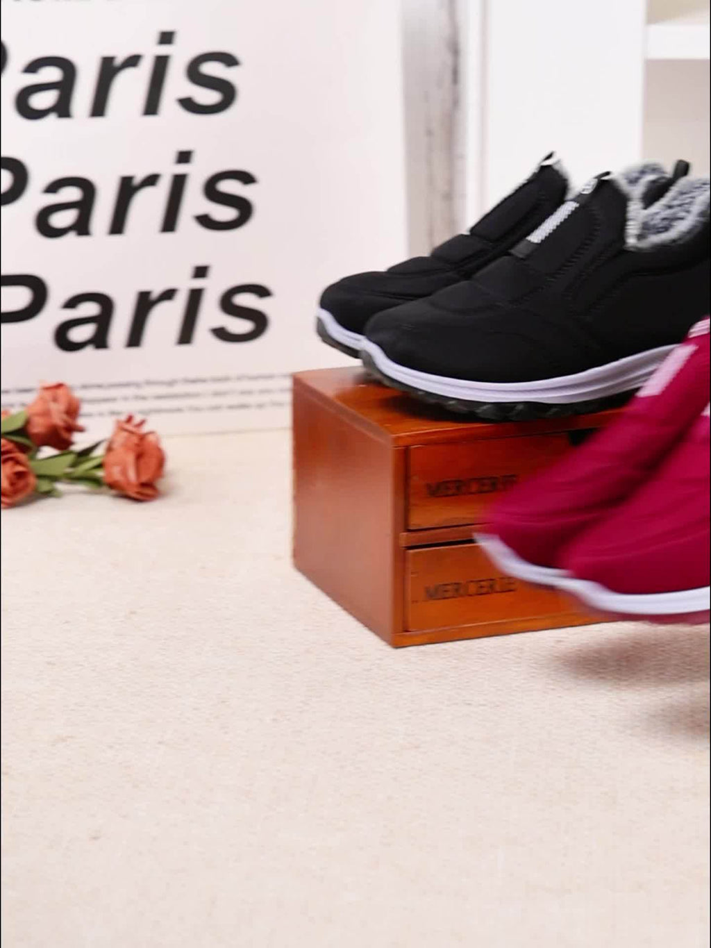 New Women'S Fleece-Lined Outdoor Casual Sneakers, Short Boots Warm And Non-Slip Suitable for All Four Seasons