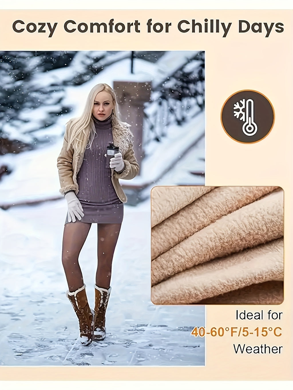 3pcs Women's Winter -lined Tights, Autumn And Winter Warm Pantyhose, Soft Stretch, High-waisted Design Thickened Leggings, Seasonal Tights, Cold Weather Wear, Seamless Fit, Elegant Hosiery, Comfortable Fit, Durable Material,