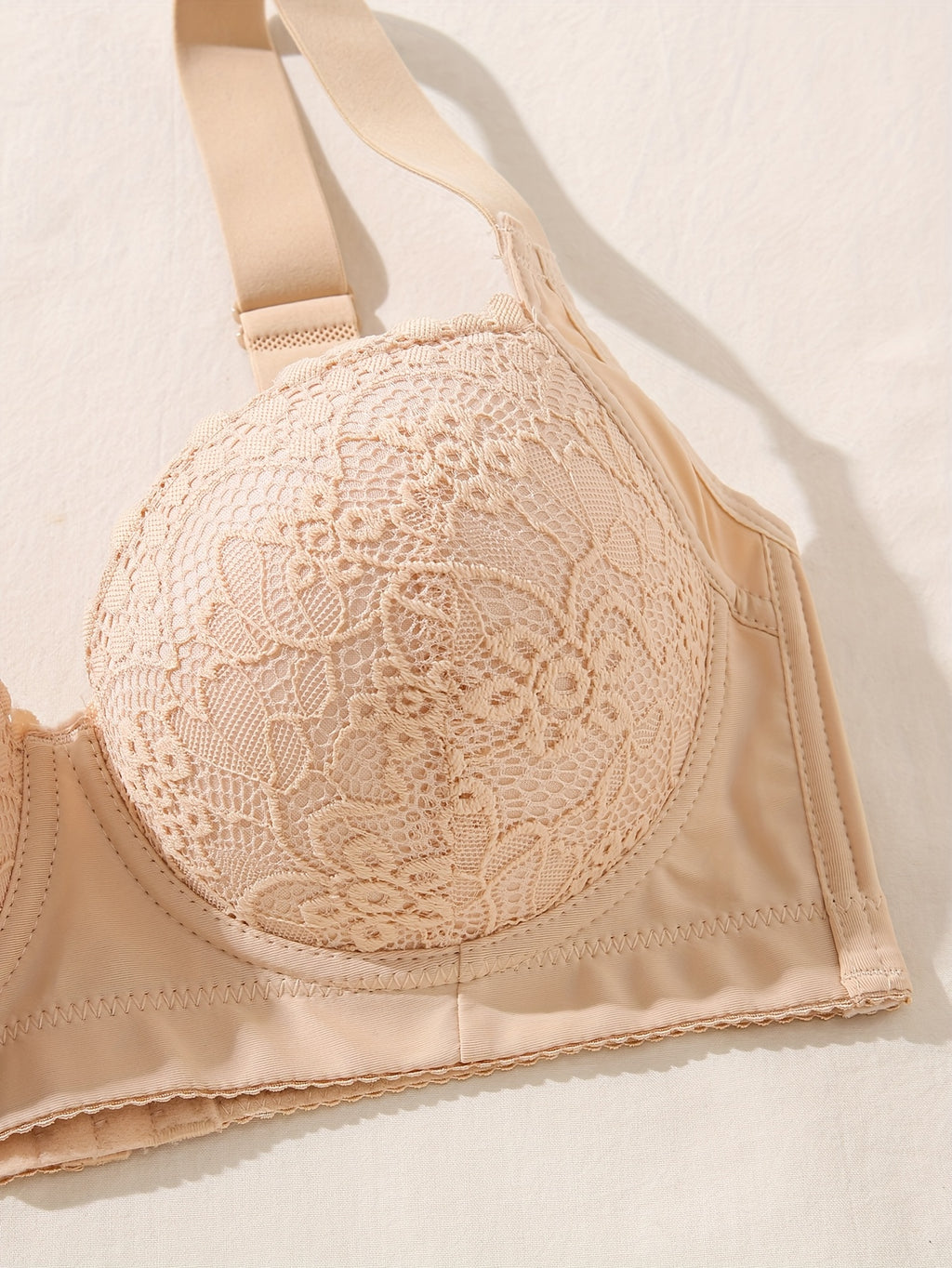 3pcs Elegant Ladies Sexy Lace Bra with Steel Cup - Non-detachable Pads, Exquisite Floral Pattern, Comfortable Support Design, Everyday Lingerie, Women's Undergarments, Feminine Lingerie, Stylish Bralettes, Delicate Stitching,