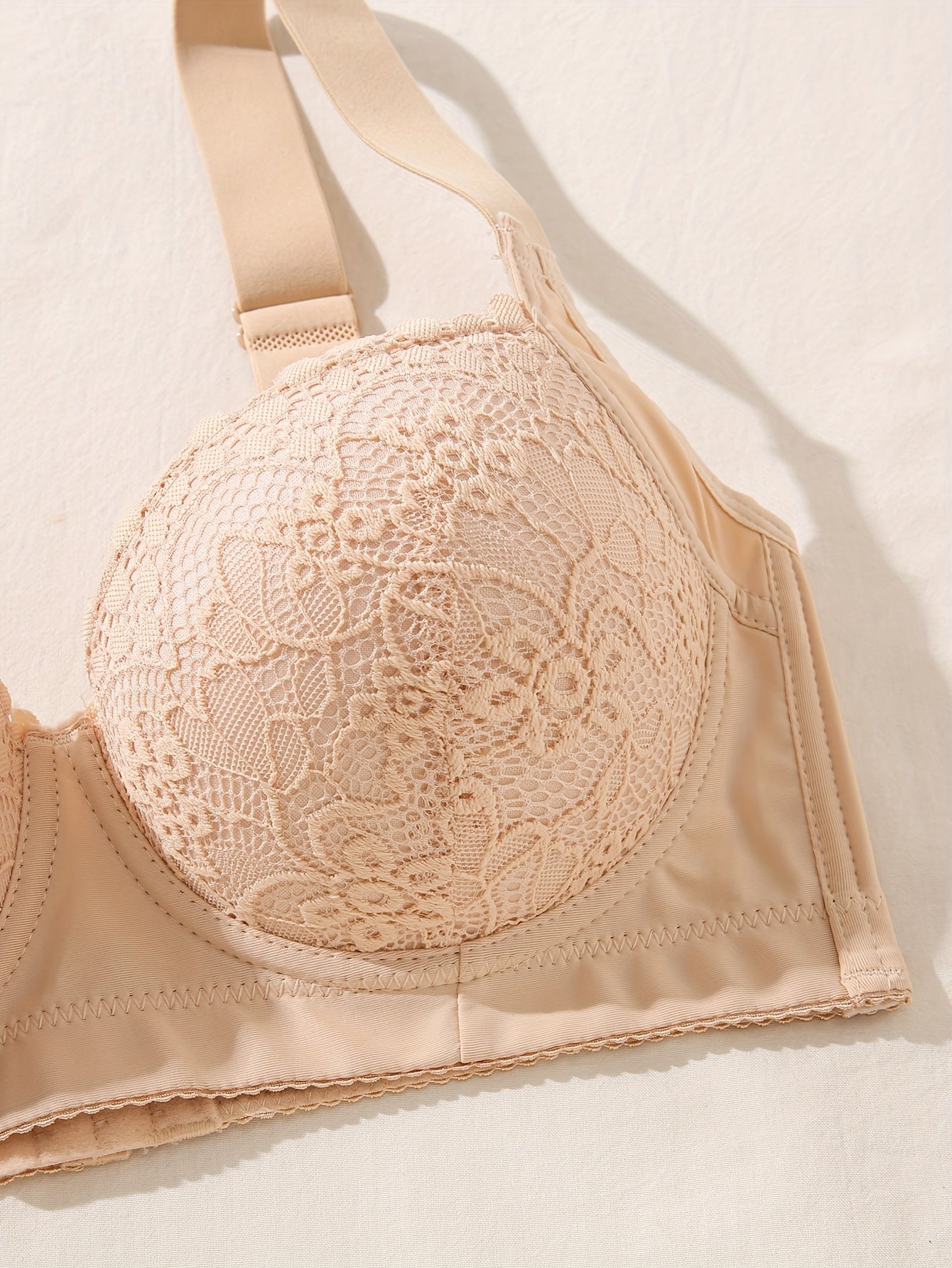 3pcs Elegant Ladies Sexy Lace Bra with Steel Cup - Non-detachable Pads, Exquisite Floral Pattern, Comfortable Support Design, Everyday Lingerie, Women's Undergarments, Feminine Lingerie, Stylish Bralettes, Delicate Stitching,